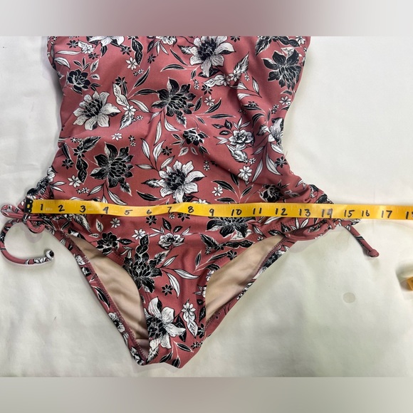 KONA SOL Dusty Pink Floral One-Piece Swimsuit size S - Picture 10 of 14